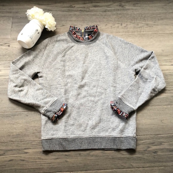 J.Crew | Grey metallic ruffle collar - Picture 2 of 9